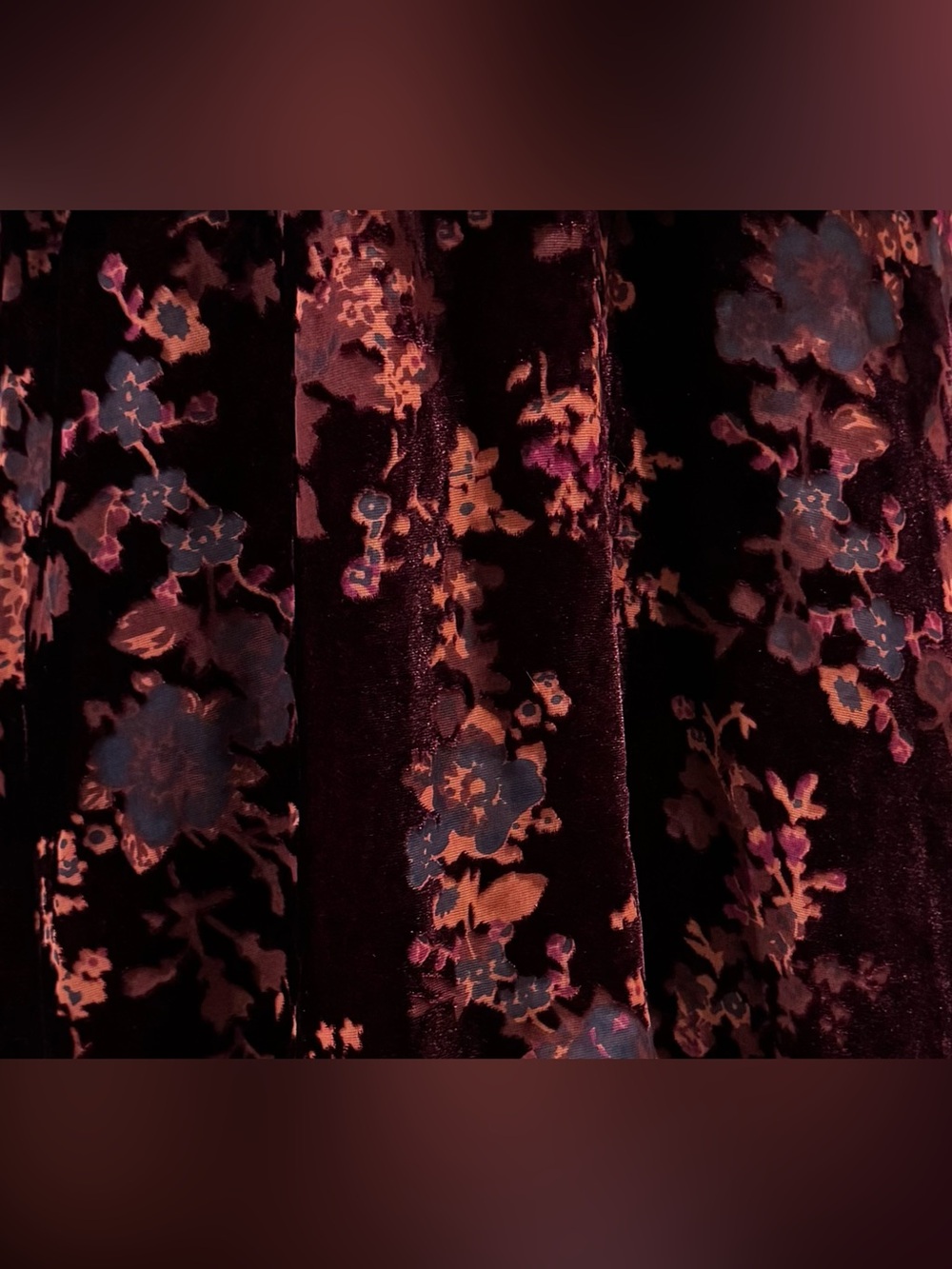 Lulus I Love You Amore Plum Purple Floral Velvet Tiered Maxi Dress - Picture 5 of 8
